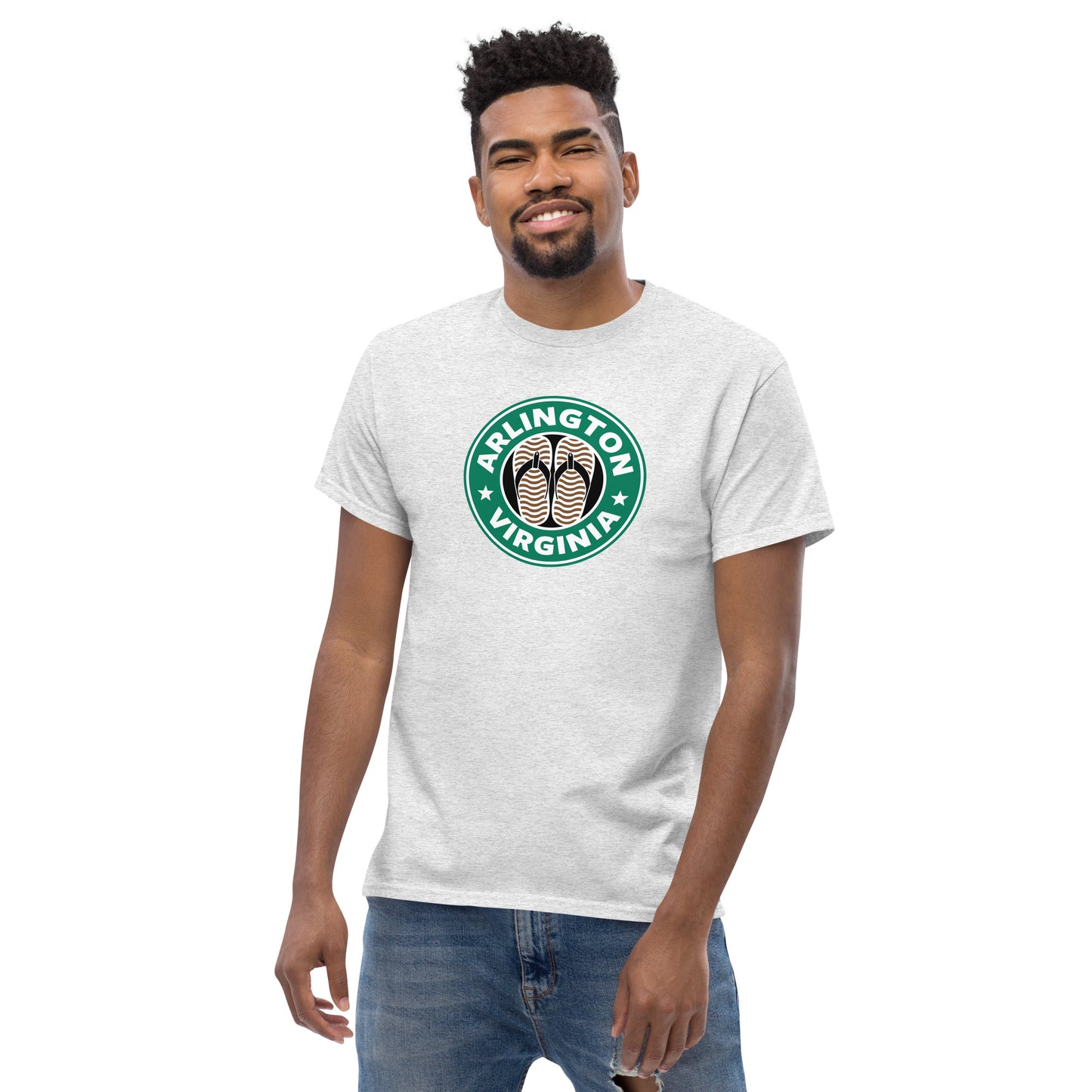 Arlington, Virginia brown flip flop t-shirt