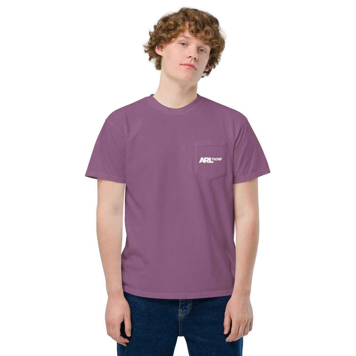 ARLnow logo garment-dyed pocket t-shirt