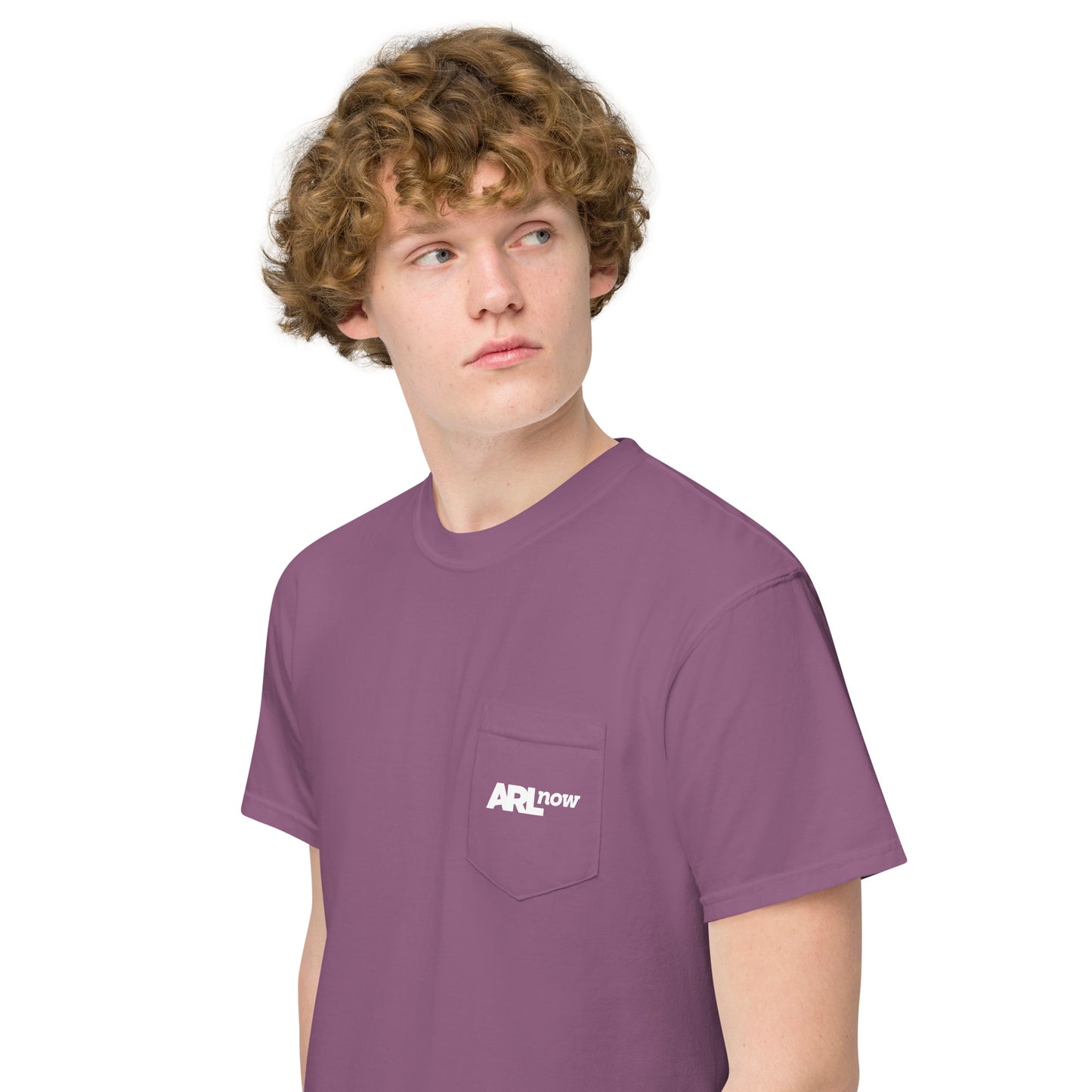 ARLnow logo garment-dyed pocket t-shirt