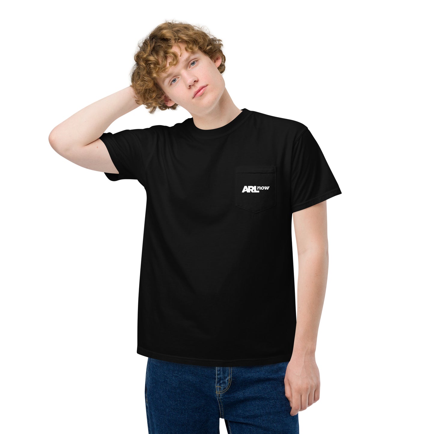 ARLnow logo garment-dyed pocket t-shirt