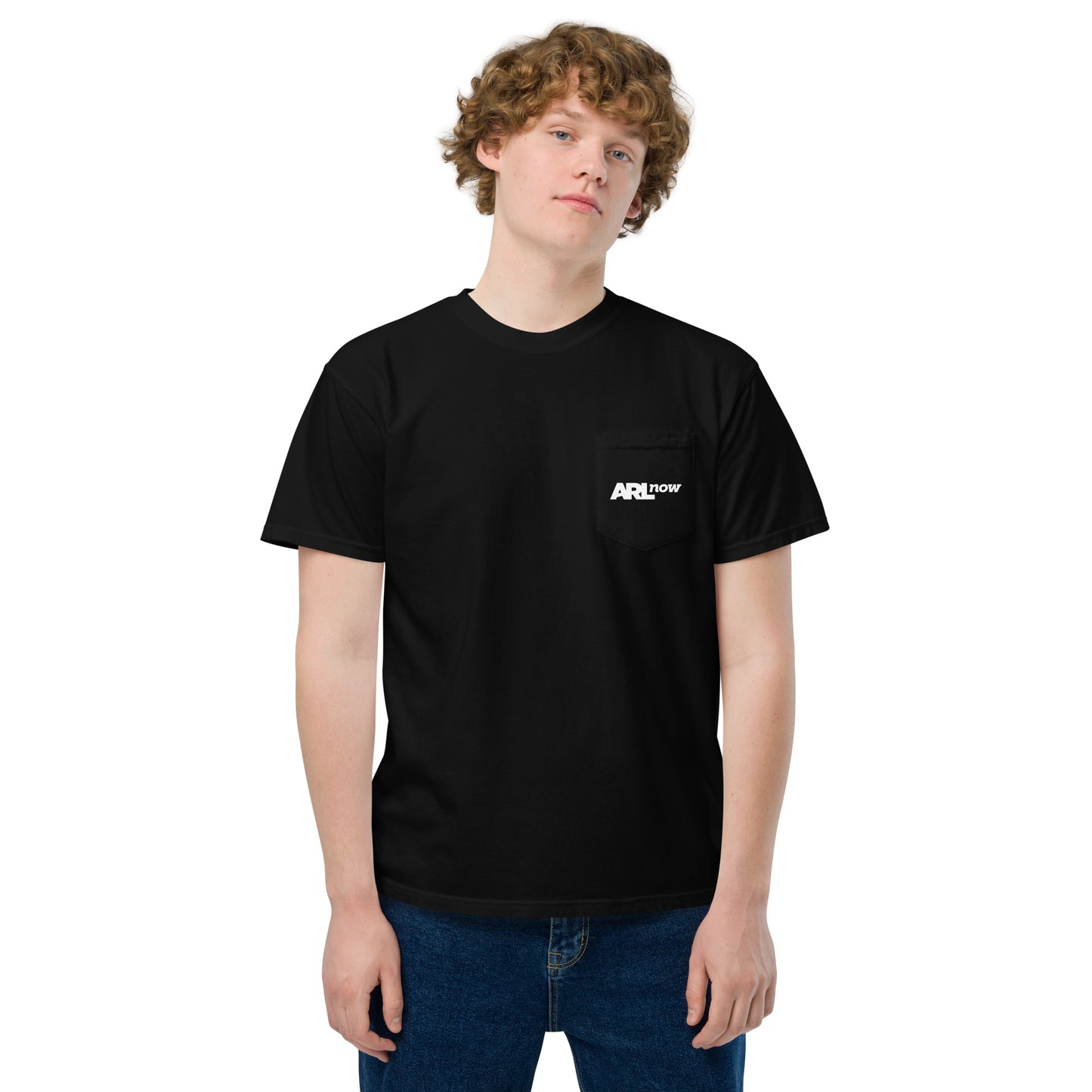 ARLnow logo garment-dyed pocket t-shirt