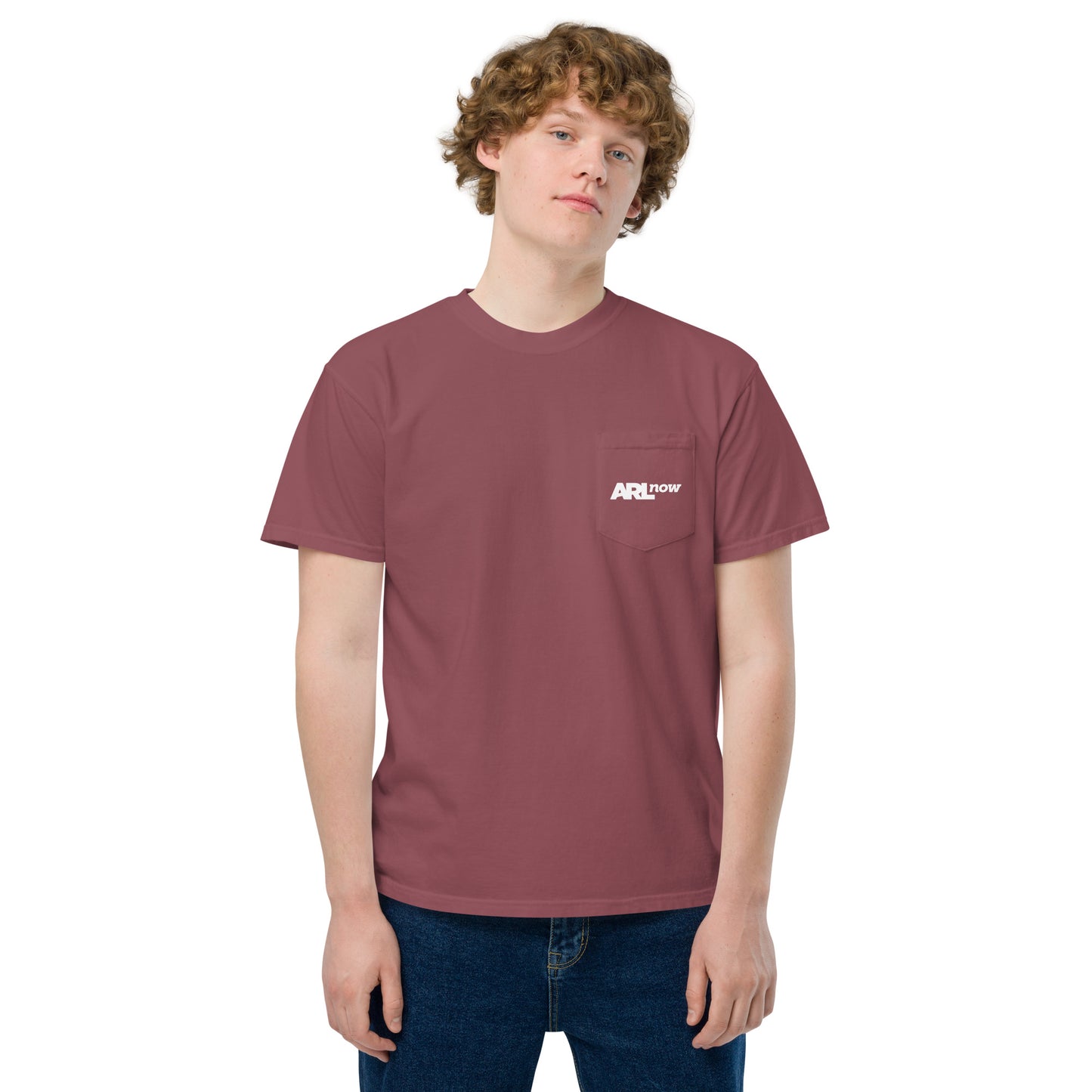 ARLnow logo garment-dyed pocket t-shirt