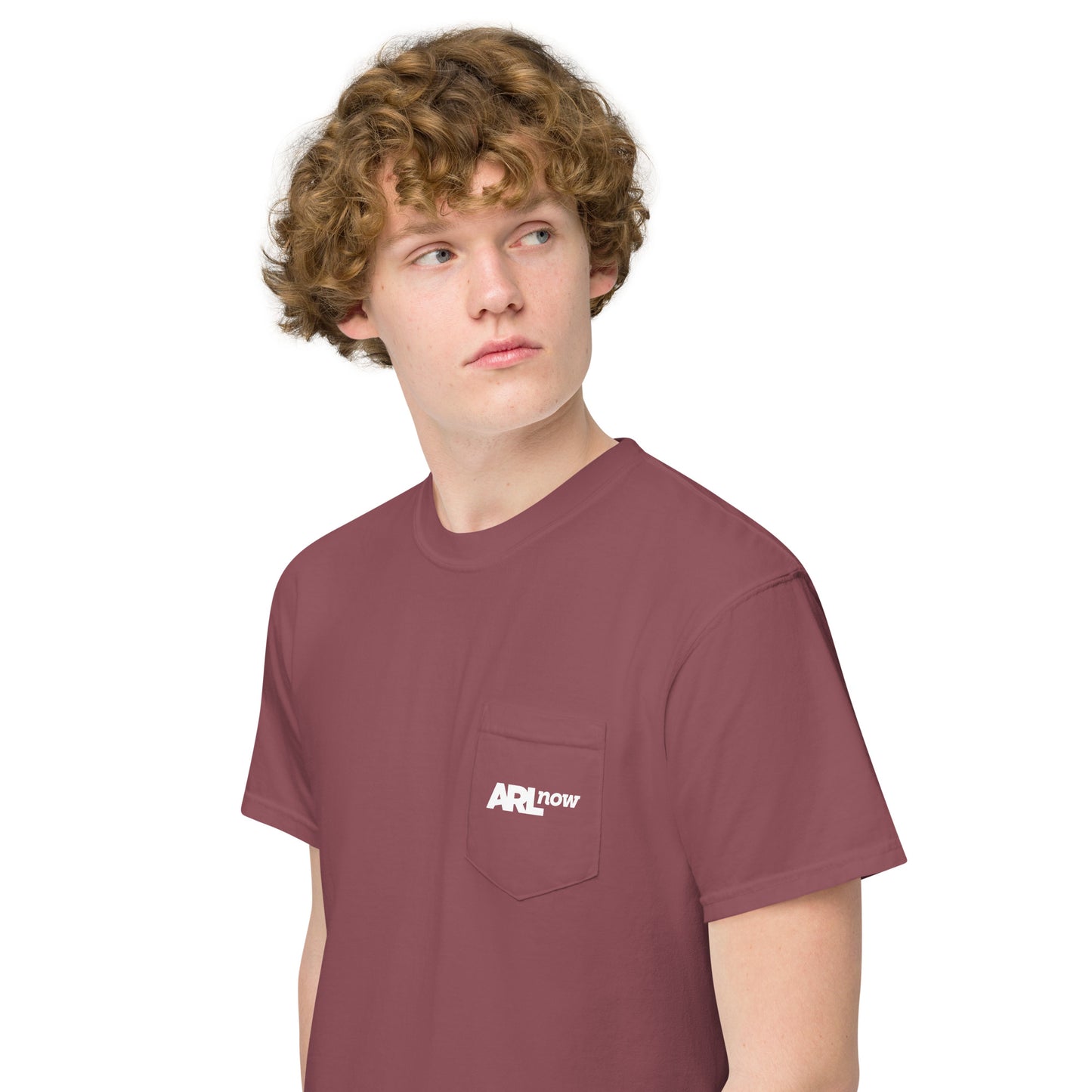 ARLnow logo garment-dyed pocket t-shirt