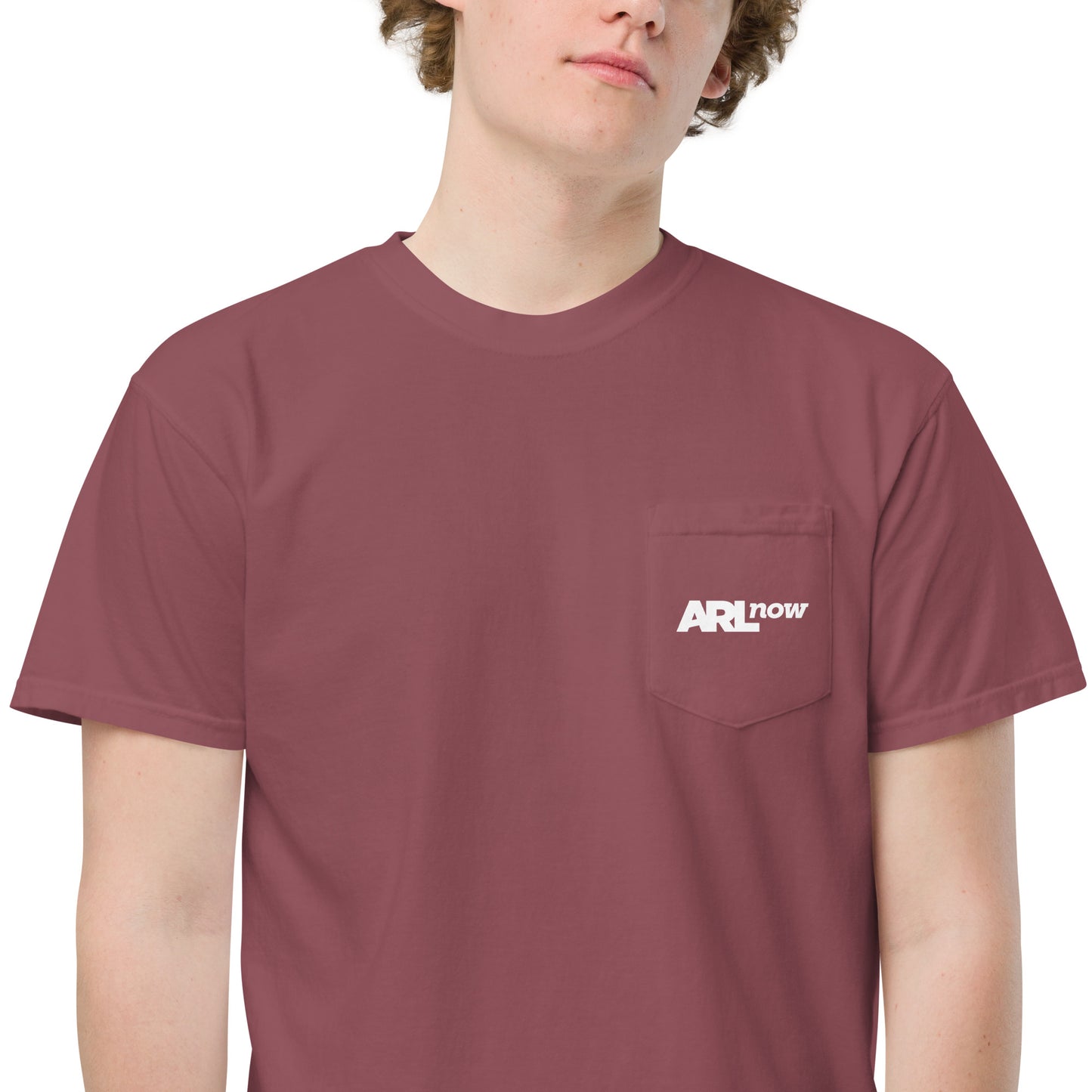 ARLnow logo garment-dyed pocket t-shirt