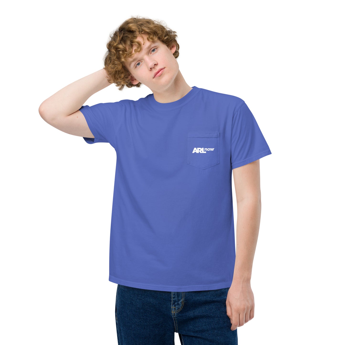 ARLnow logo garment-dyed pocket t-shirt
