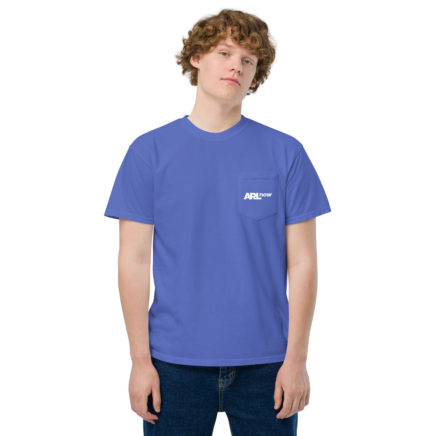 ARLnow logo garment-dyed pocket t-shirt