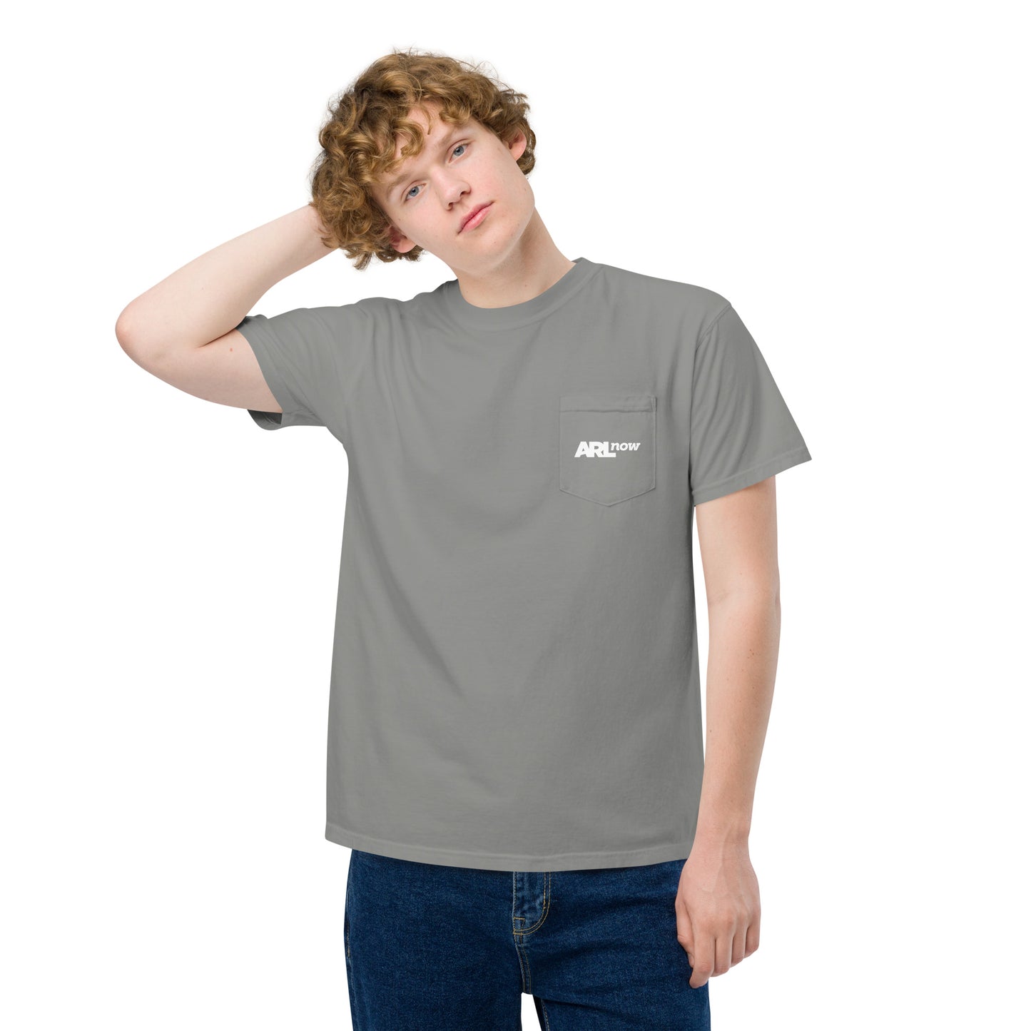 ARLnow logo garment-dyed pocket t-shirt