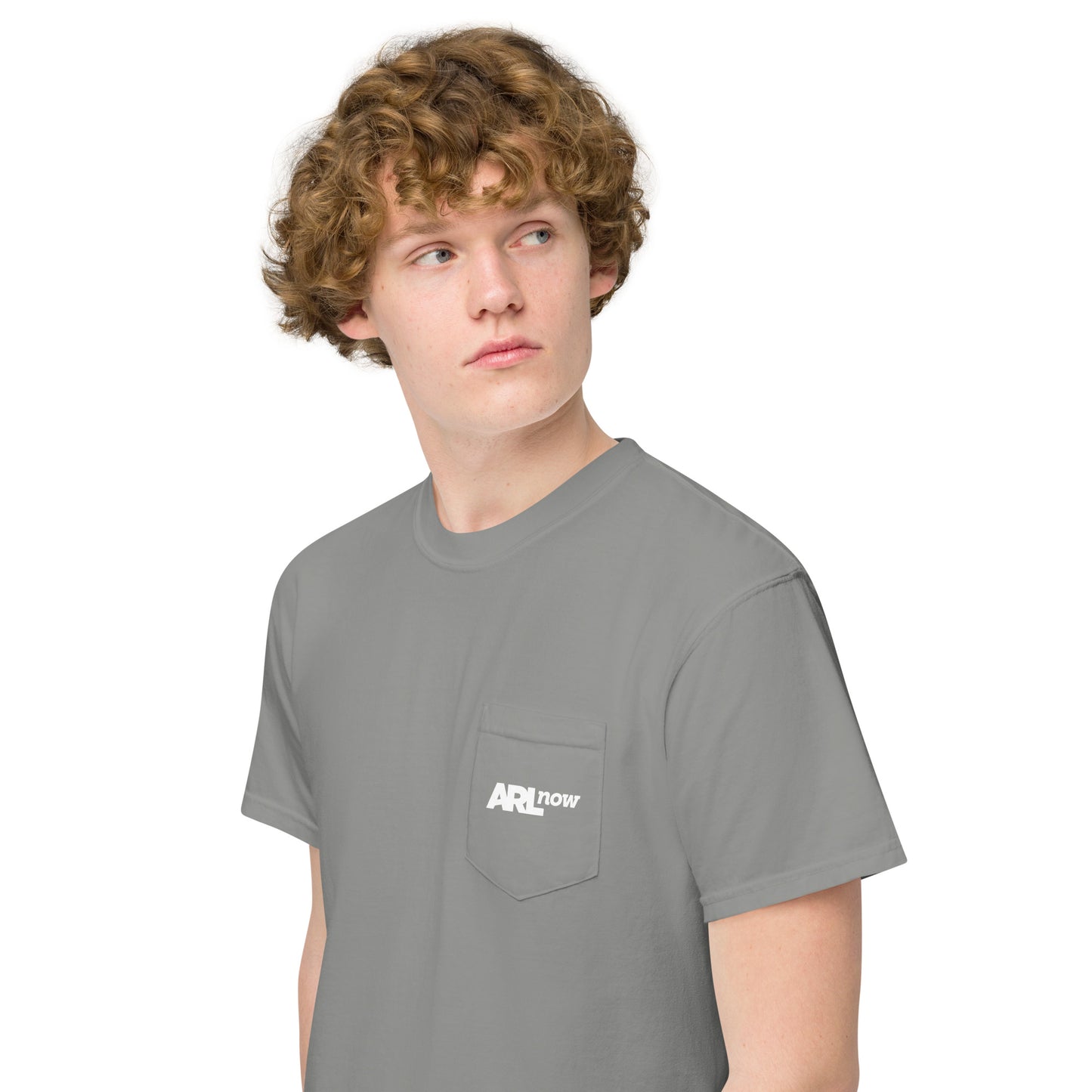 ARLnow logo garment-dyed pocket t-shirt