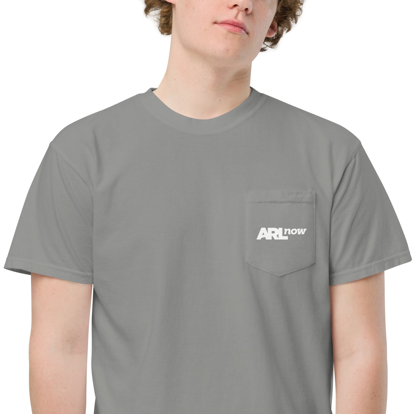 ARLnow logo garment-dyed pocket t-shirt