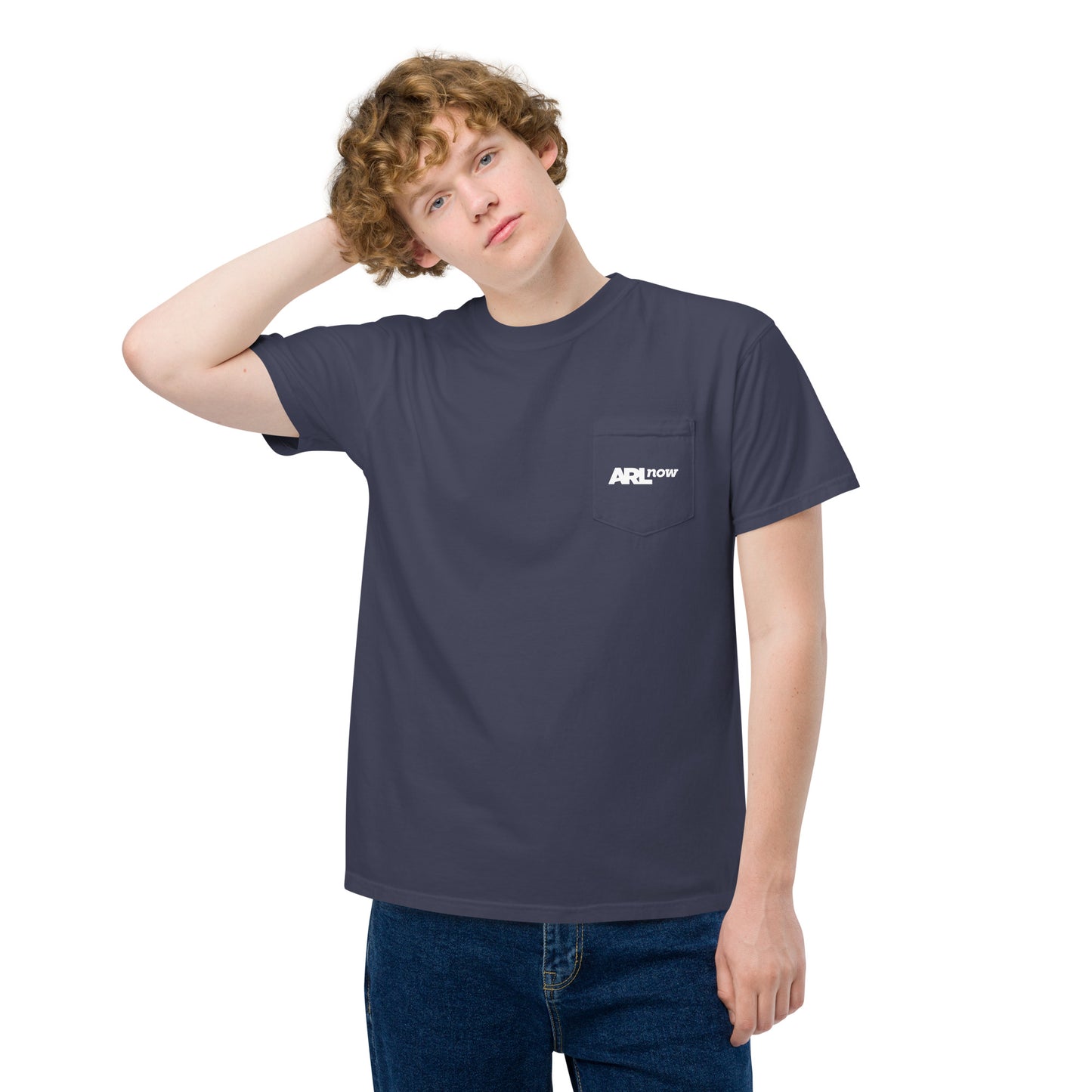 ARLnow logo garment-dyed pocket t-shirt
