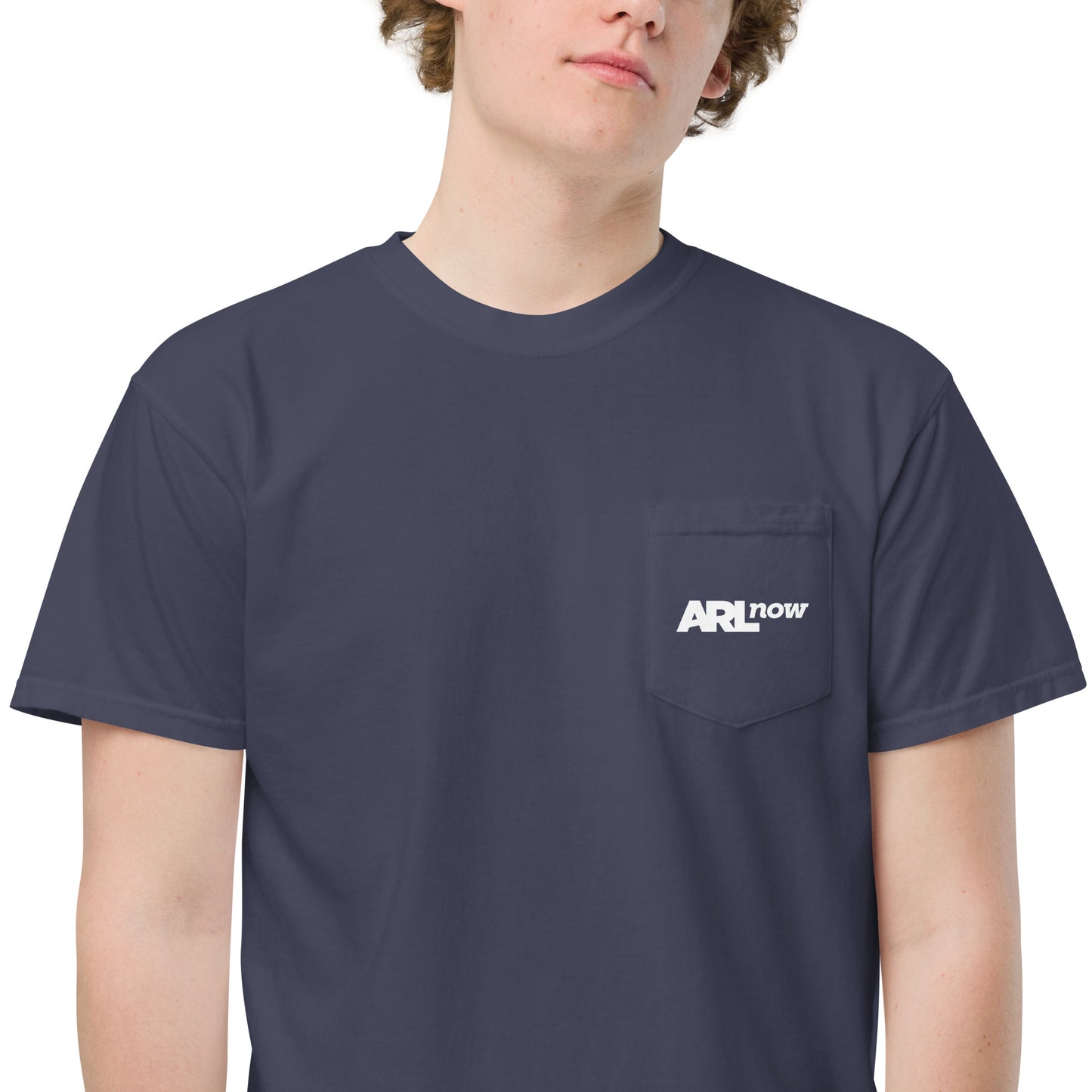 ARLnow logo garment-dyed pocket t-shirt