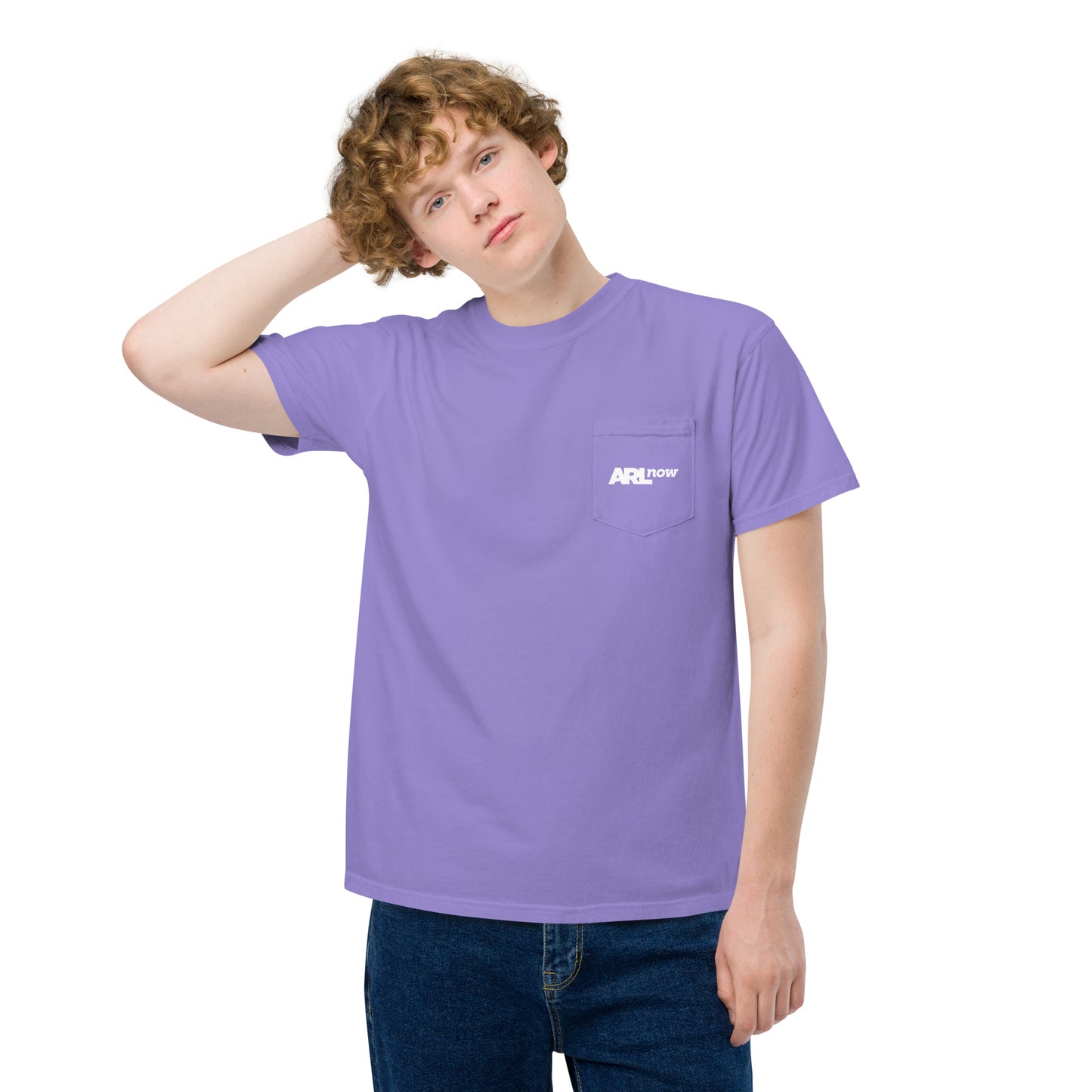 ARLnow logo garment-dyed pocket t-shirt