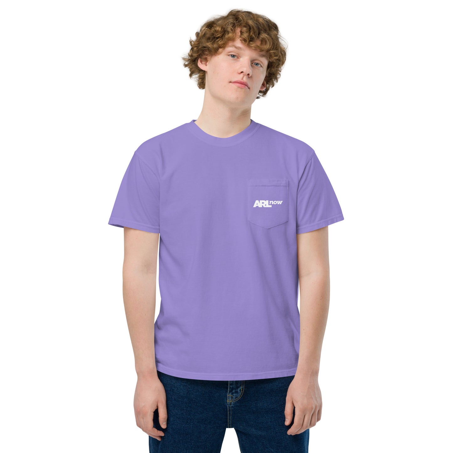 ARLnow logo garment-dyed pocket t-shirt