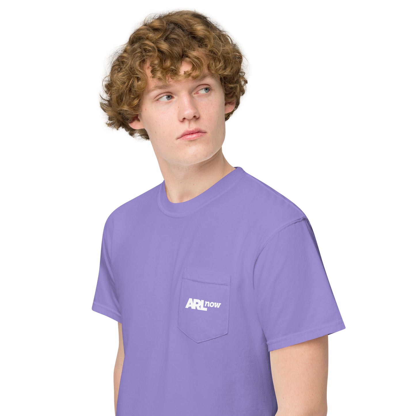 ARLnow logo garment-dyed pocket t-shirt