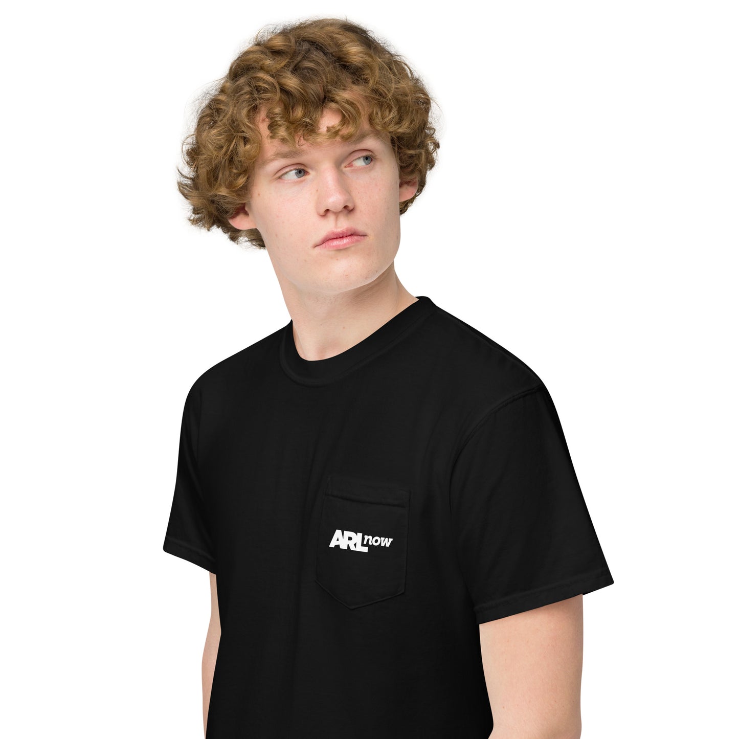 ARLnow logo garment-dyed pocket t-shirt